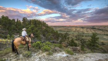Horseback rider on public lands at the Upper Missouri Wild and Scenic River, Montana